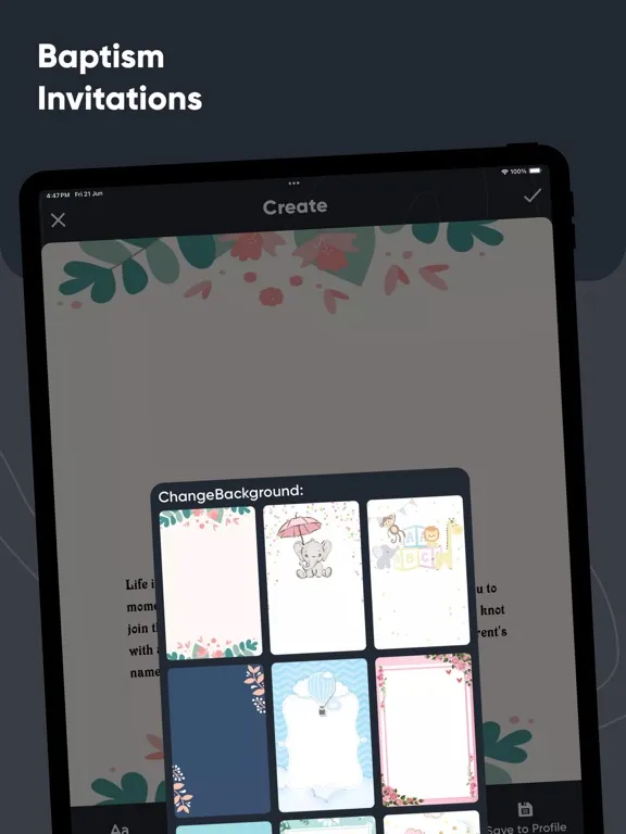 تصاویر Invitation Maker－Card Creator iPad 