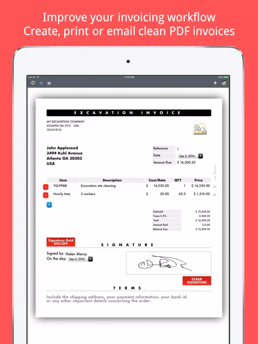 Скриншоты Invoice Maker Plus | Create, Send, Print PDF files iPad 