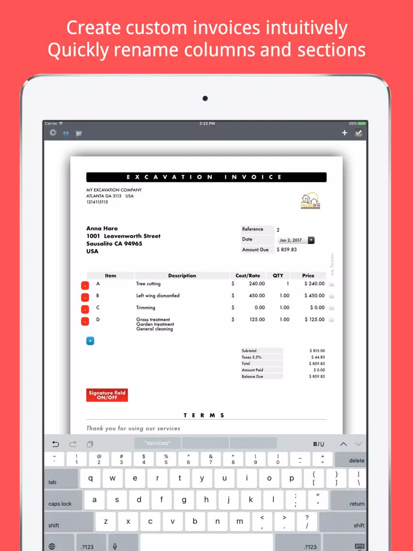 Скриншоты Invoice Maker Plus | Create, Send, Print PDF files iPad 