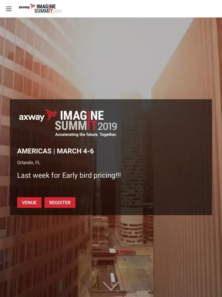 IMAGINE Summit Americas 2019 iPad  Ekran Görüntüleri