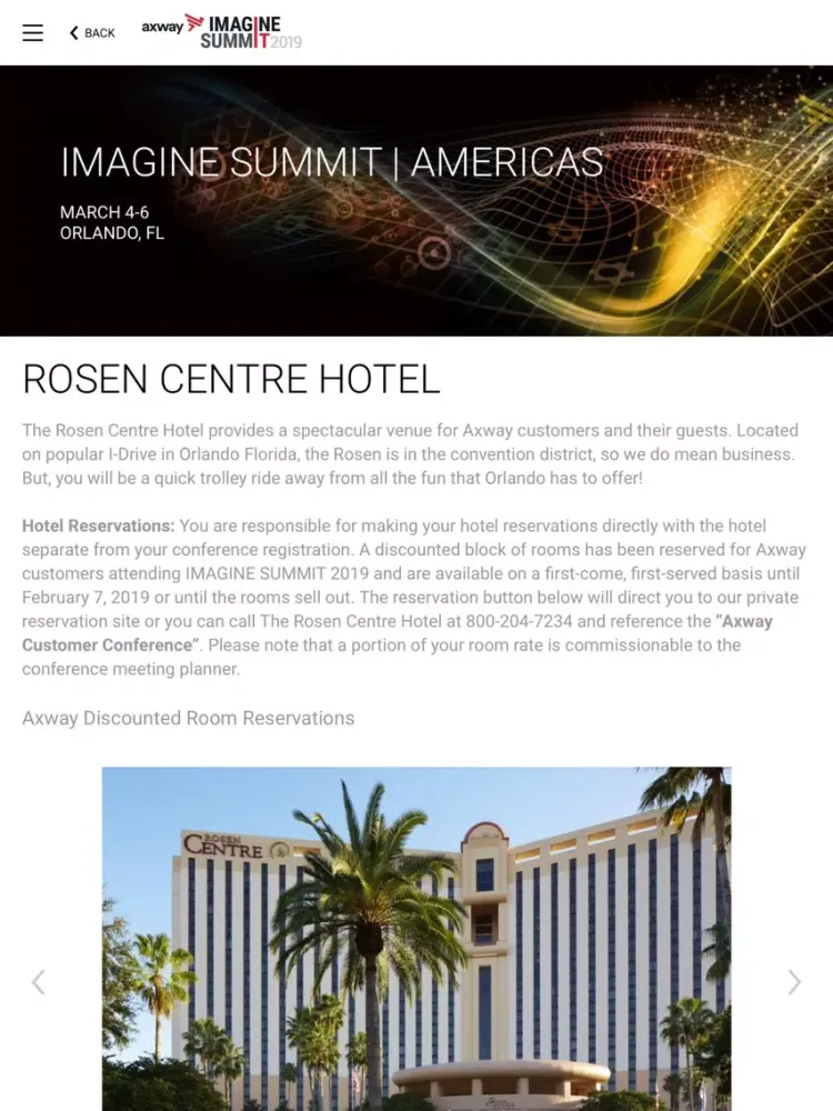 IMAGINE Summit Americas 2019 iPad  Ekran Görüntüleri