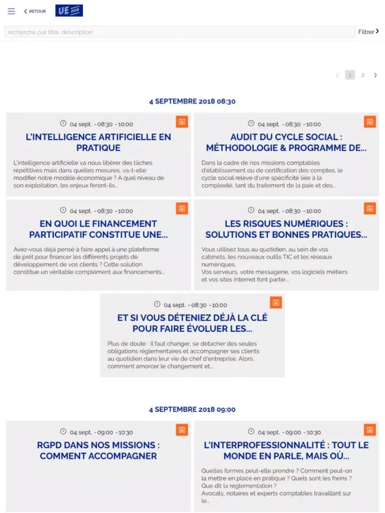 Screenshot di UNIVERSITES D’ETE iPad 
