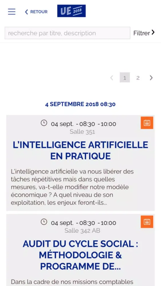 Screenshot di UNIVERSITES D’ETE