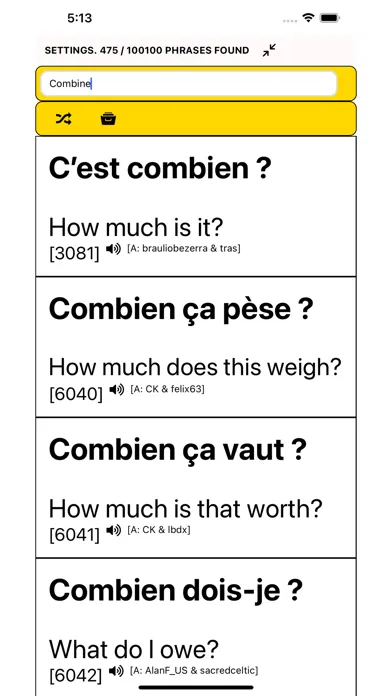 Speak French - 100,000 Phrases應用截圖