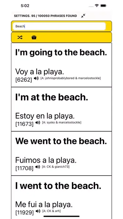 Speak Spanish: 100,000 Phrases Screenshots