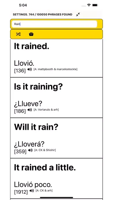 Speak Spanish: 100,000 Phrases Screenshots