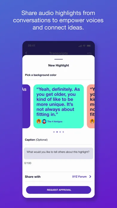 Fora: The Social Dialogue App Screenshots