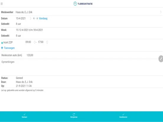 Captures d'écran de mijnDienstrooster App iPad 