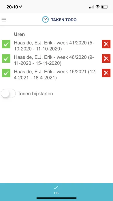 Captures d'écran de mijnDienstrooster App