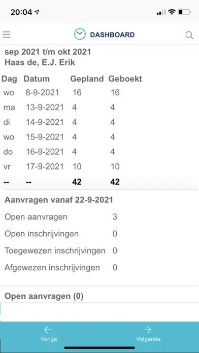 Captures d'écran de mijnDienstrooster App