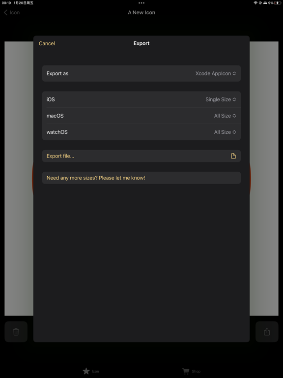 Capturas de tela do IconShop 2023 iPad 