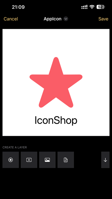 Capturas de tela do IconShop 2023