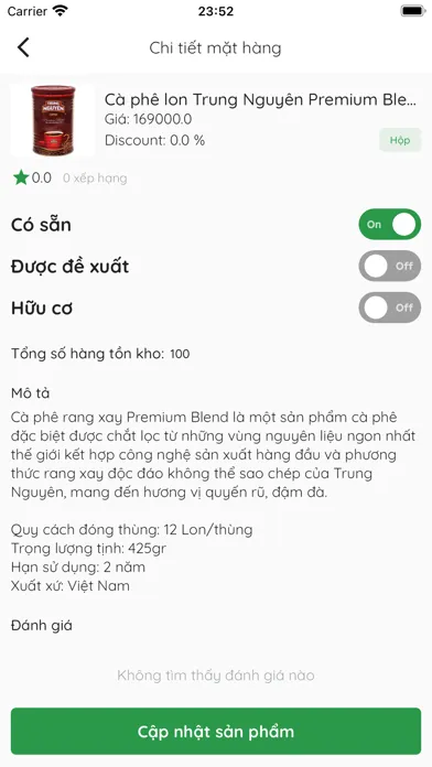 Ảnh chụp màn hình của Sell Market