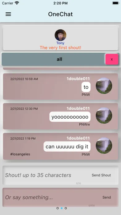 Captures d'écran de OneChat - World's Biggest Chat