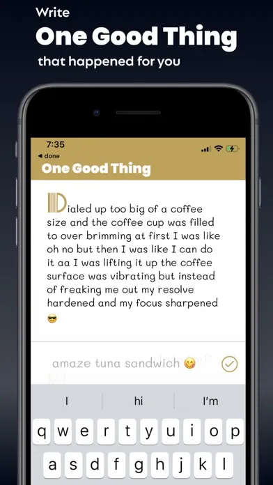 Ảnh chụp màn hình của One Good Thing - share good