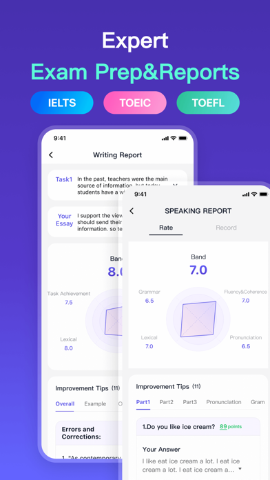 IELTS English Tutor Talkface スクリーンショット