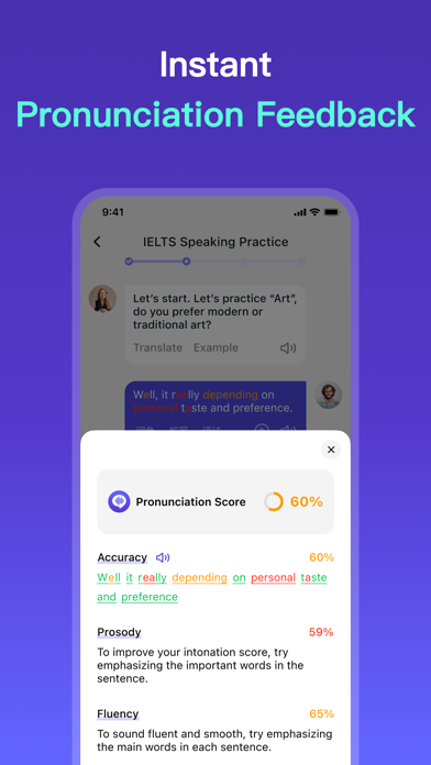 IELTS English Tutor Talkface スクリーンショット