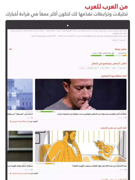 اخبار الميتا: منصة بذكاء صنعي iPad 應用截圖