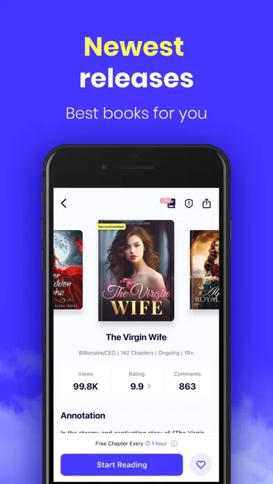 Captures d'écran de AlphaNovel - Novels & Stories