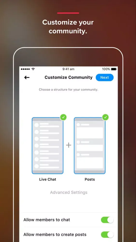 Tangkapan skrin Amity: Live Communities