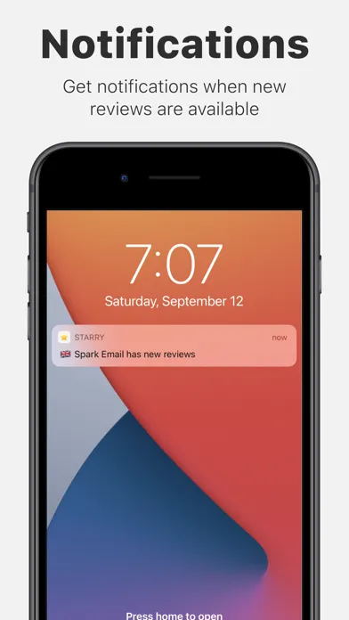 Tangkapan layar Starry: App Review Tracker