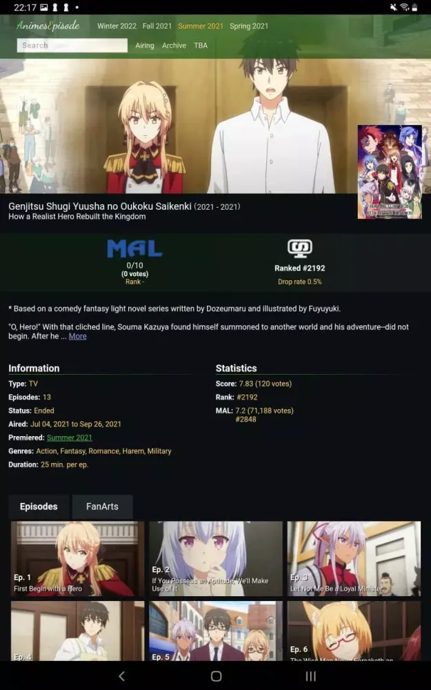 AE - Anime charts & air dates Ekran Görüntüleri