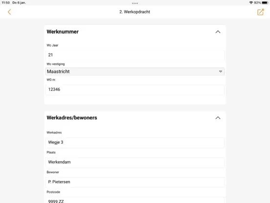 JH Uren registratie iPad  スクリーンショット