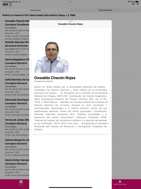 ภาพหน้าจอของ IEPC Chiapas App iPad 