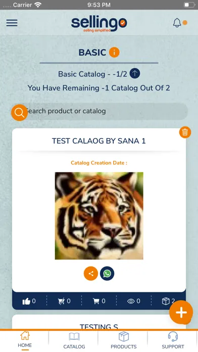 Sellingo Digital Catalog Screenshots