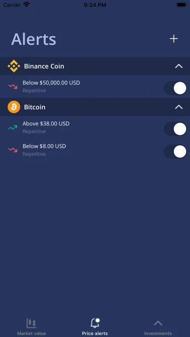 ภาพหน้าจอของ CoinAlerter