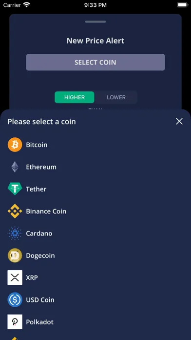 ภาพหน้าจอของ CoinAlerter