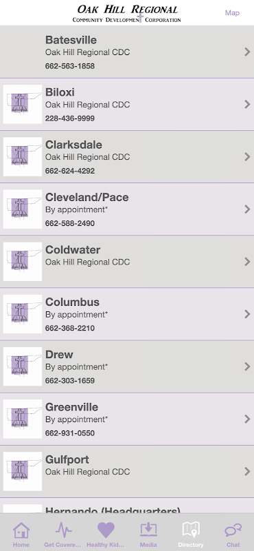 Oak Hill Regional CDC Screenshots