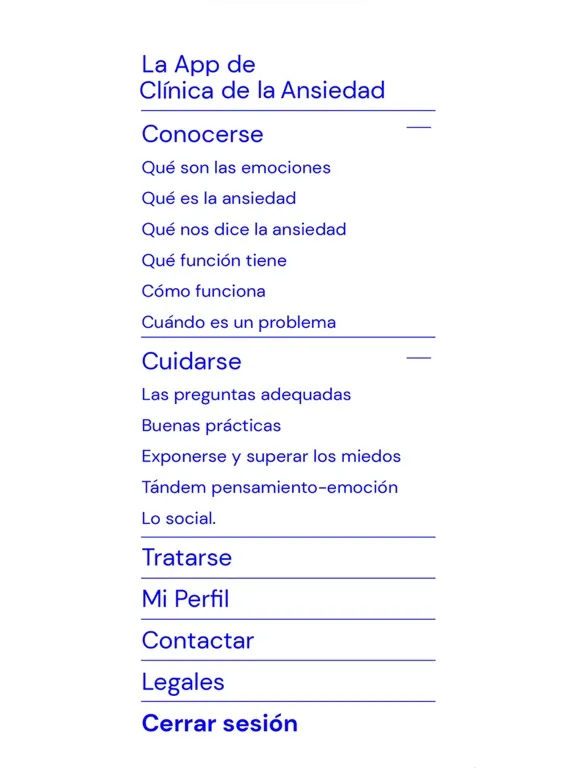 Clínica de la Ansiedad iPad 應用截圖