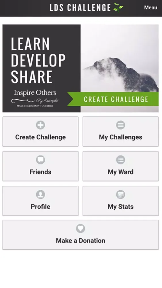 Capturas de tela do LDS Challenge