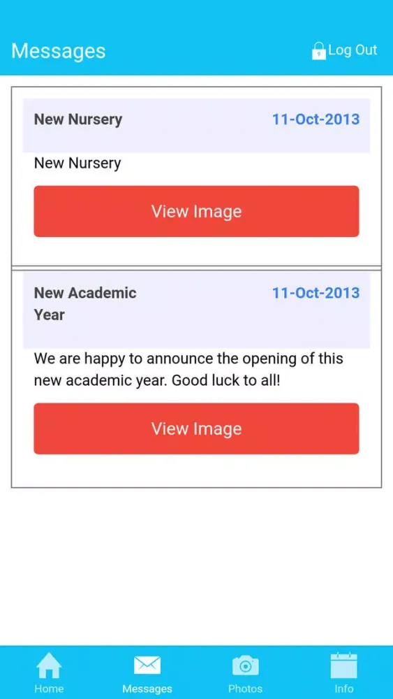 Capturas de tela do SmartSchool Parents