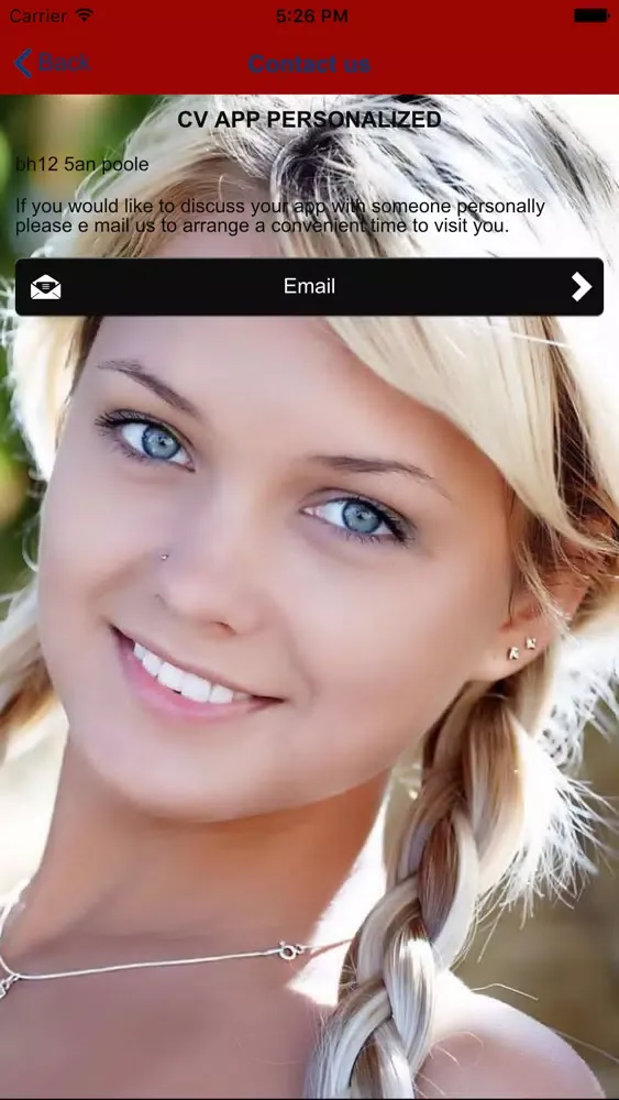 Ảnh chụp màn hình của CV App Personalized