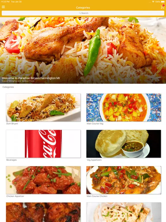 Paradise Biryani Michigan iPad 应用截图