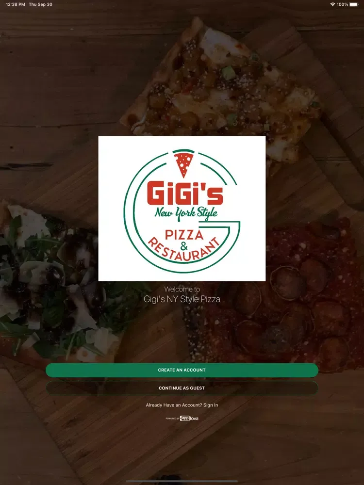 Gigi's NY Style Pizza iPad  स्क्रीनशॉट