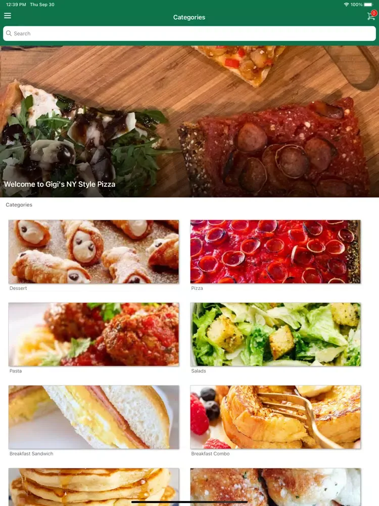 Gigi's NY Style Pizza iPad  स्क्रीनशॉट