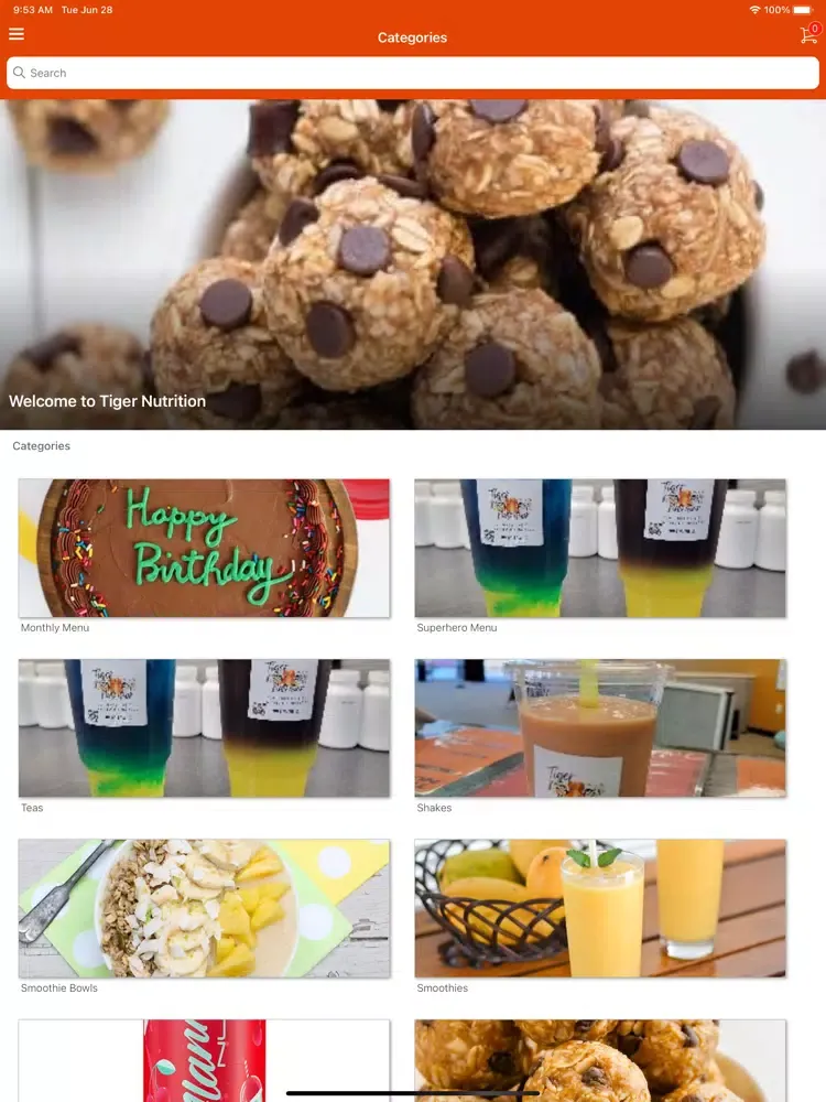 Tiger Nutrition App iPad 應用截圖