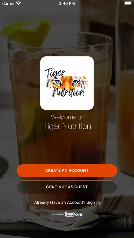 Tiger Nutrition App應用截圖