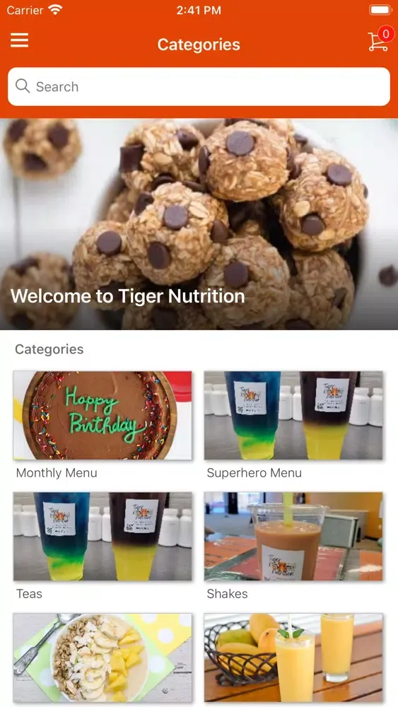Tiger Nutrition App應用截圖