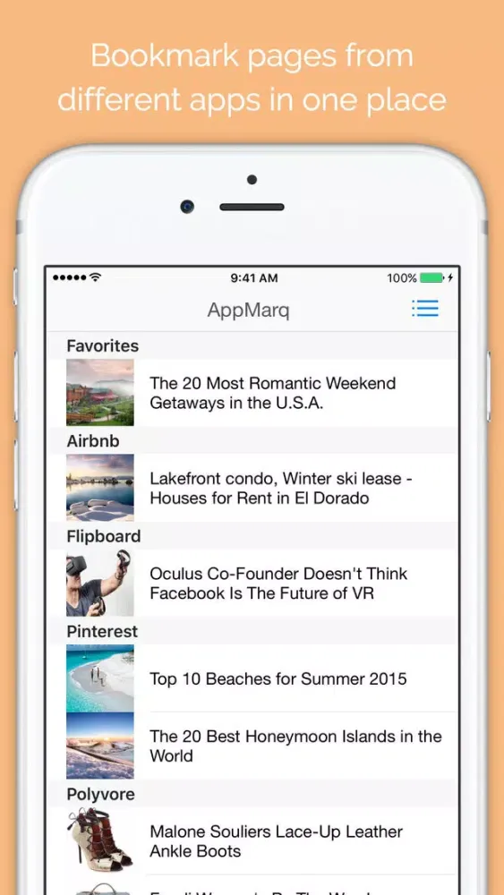 Captures d'écran de AppMarq - Bookmark for Apps