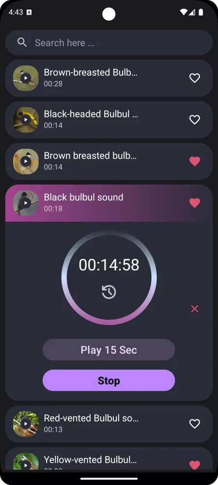 Bulbul bird sounds স্ক্রিনশট