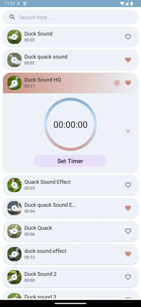 Ảnh chụp màn hình của Duck Sounds