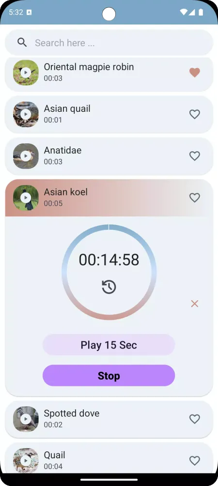 Thai Bird Sounds Ekran Görüntüleri
