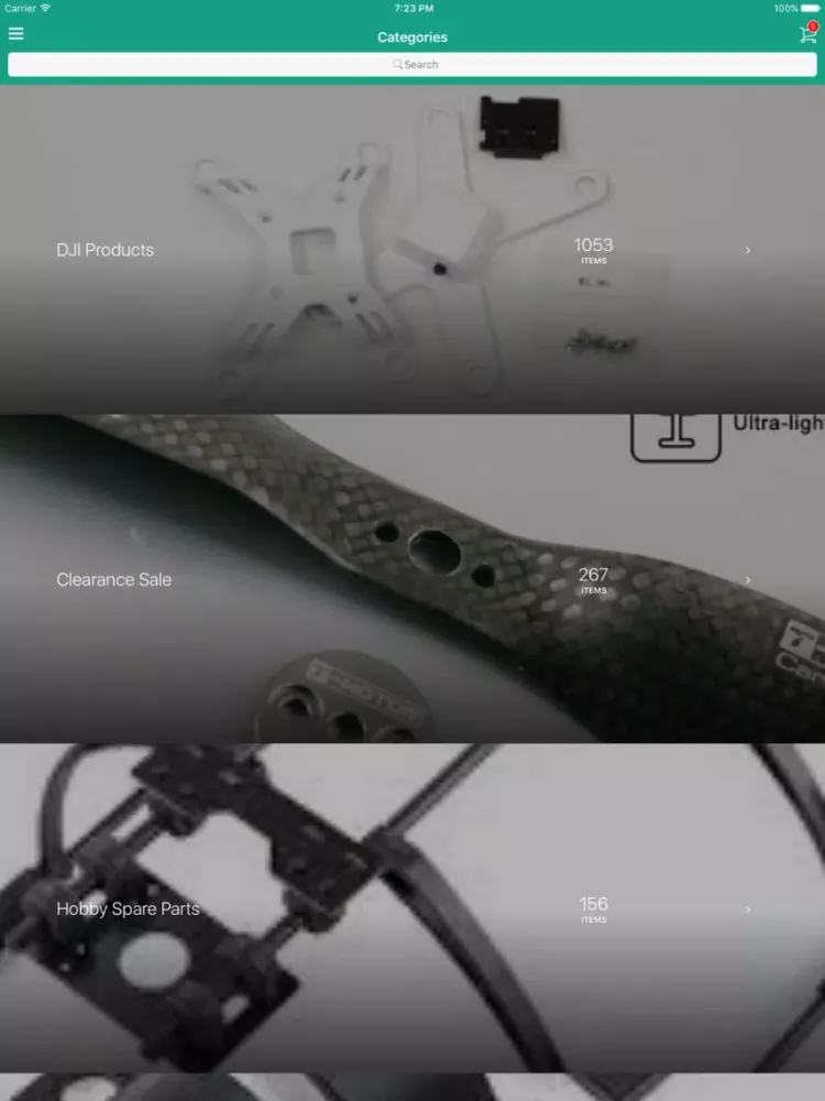 Ảnh chụp màn hình của Rise Above Custom Drones iPad 