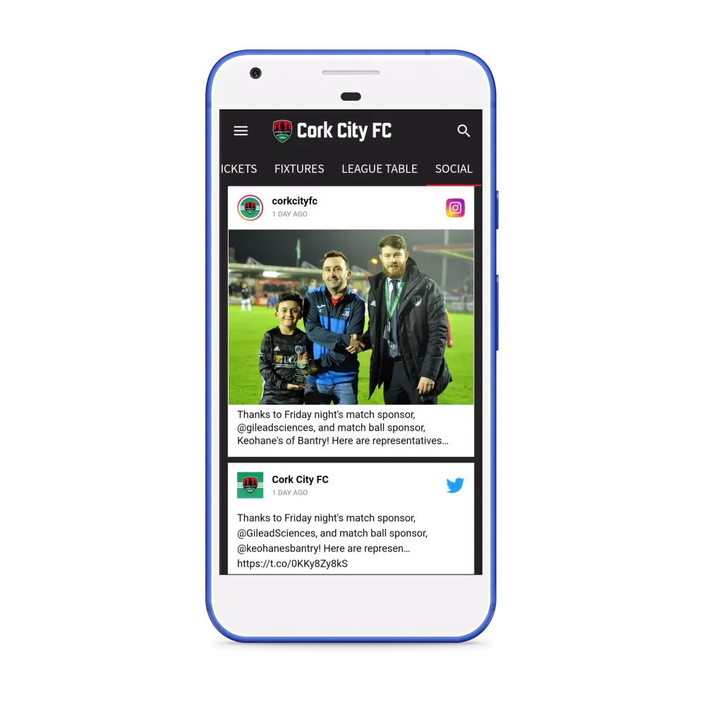 Screenshot di Cork City FC