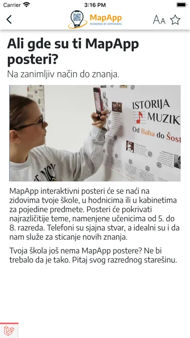 Zrzuty ekranu MapApp Interactive Posters