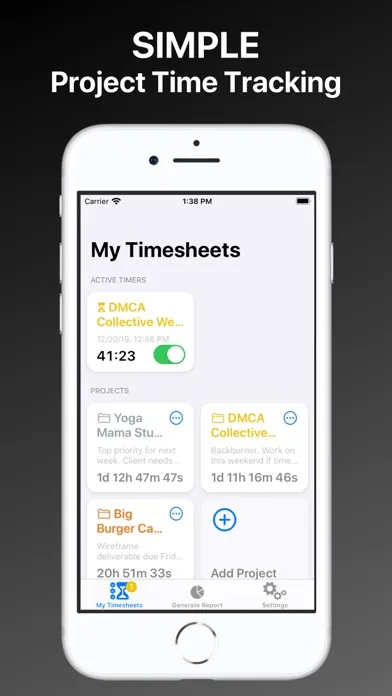 Capturas de pantalla de My Timesheets - Logs & Reports